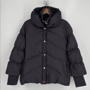 Steve Madden Full-Zip Puffer Coat Women’s Size Medium in Purple / Gray